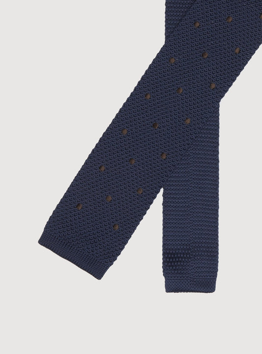Cravatta in maglia fantasia pois